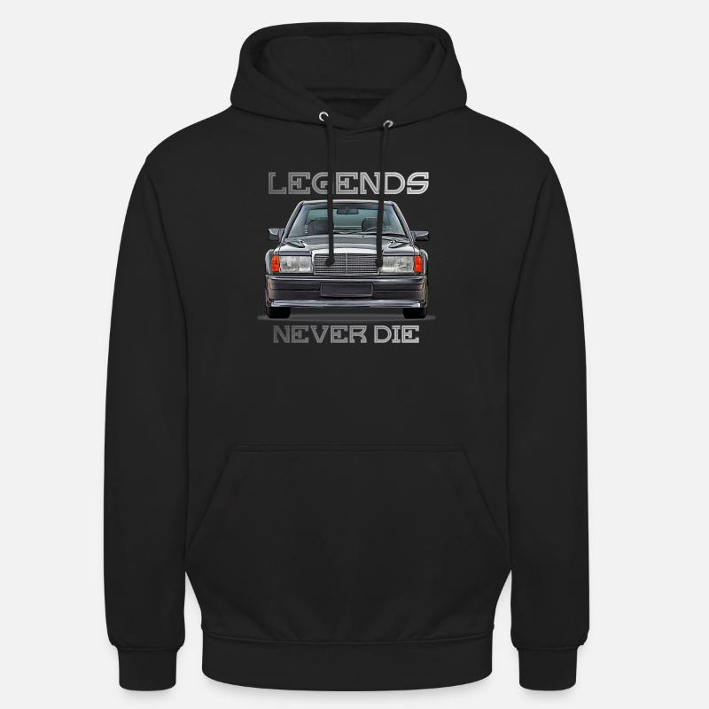 Les légendes de la W201 190E ne meurent jamais - Sweat-shirt à capuche unisexe - noir