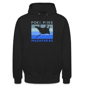 Apnea Diver Freediver Scuba Diver - Unisex Hoodie - black - Front - Alina (178cm) & Michal (187cm)