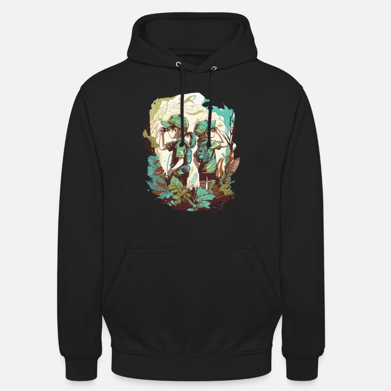 Les petits explorateurs - Sweat-shirt à capuche unisexe - noir