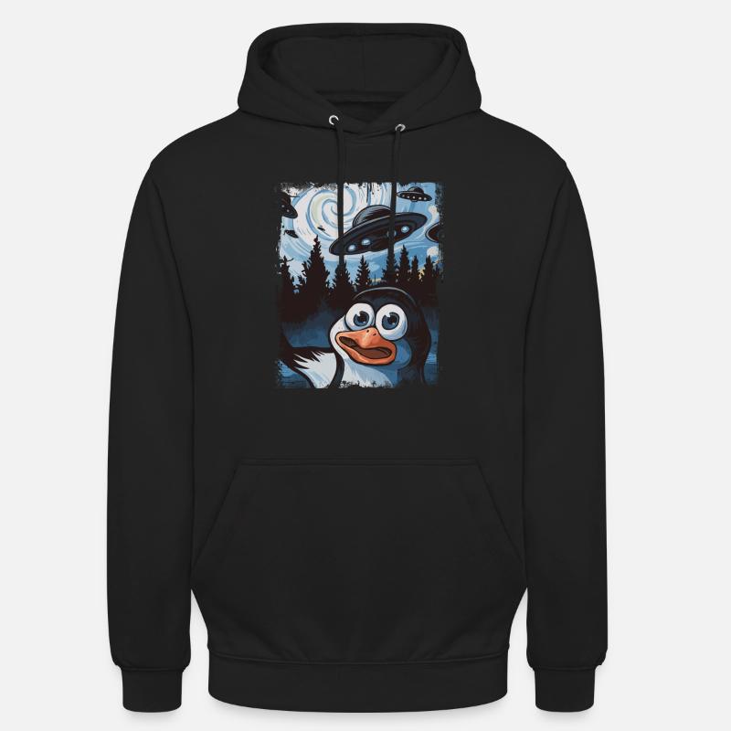 Pingouin drôle cool - Sweat-shirt à capuche unisexe - noir