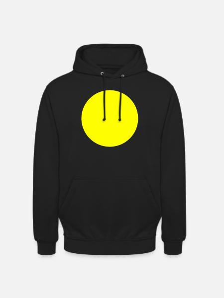 cercle jaune - Sweat-shirt à capuche unisexe - noir