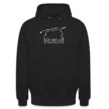 Küstenluft Ist Was Mich Ruft Ostriesische Inseln - Unisex Hoodie - Schwarz - Vorne - Alina (178cm) & Michal (187cm)