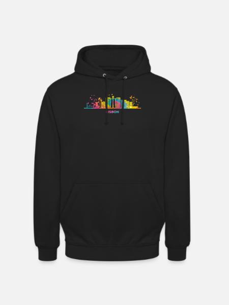 Lisbon Skyline Lisbon - Unisex Hoodie - black