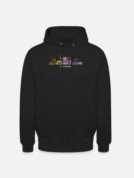 Glasgow Skyline Cityscape Glasgow - Unisex Hoodie - black
