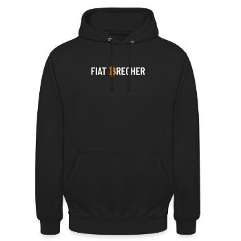 Witziges Bitcoin, Bitcoiner, Bitcoin Only Geschenk - Unisex Hoodie - Schwarz - Vorne - Alina (178cm) & Michal (187cm)