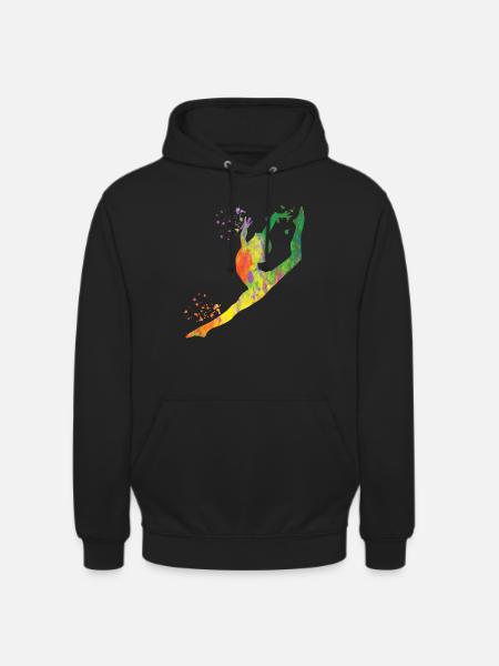 Gymnast with clubs Rhythmic gymnastics - Unisex Hoodie - black