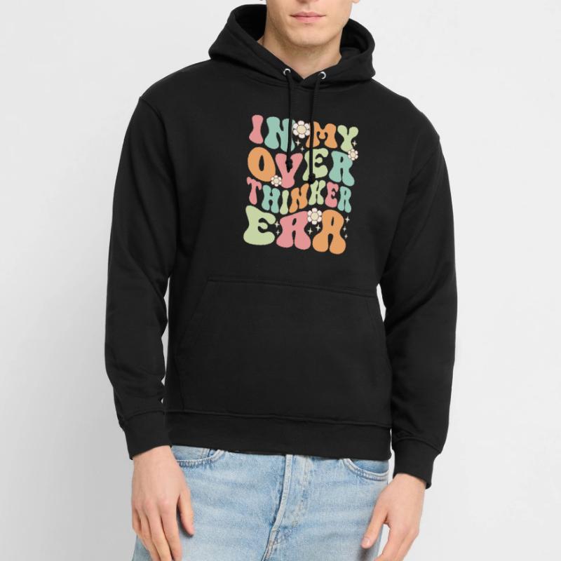 Dans mon ère Overthinker Overthink Groovy Sweat-shirt à capuche unisexe