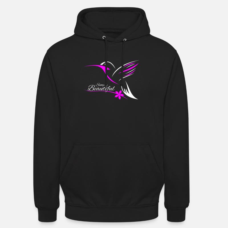 j'aime libellule - Sweat-shirt à capuche unisexe - noir