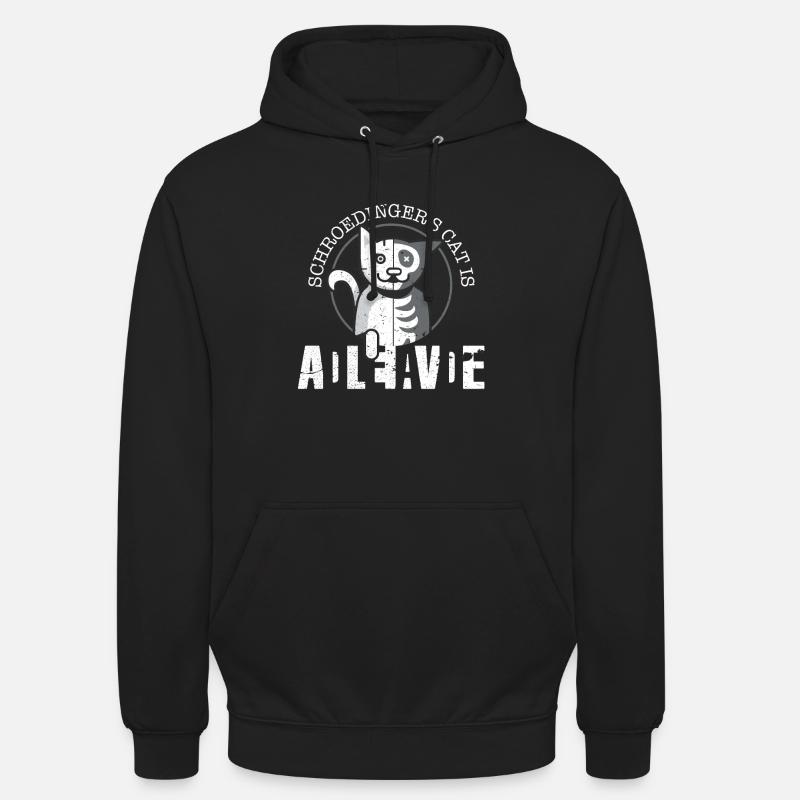Schrödingers Katze - Physik Nerd Physiker Geschenk - Unisex Hoodie - Schwarz