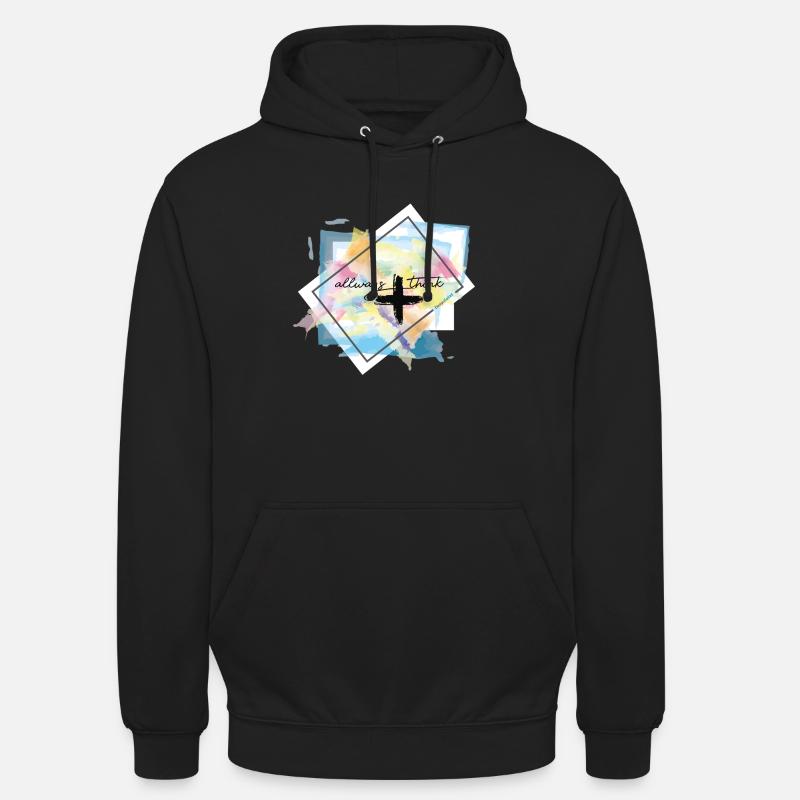 pense positif - Sweat-shirt à capuche unisexe - noir