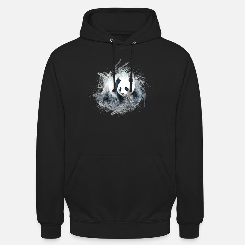 Panda Bär - Unisex Hoodie - Schwarz