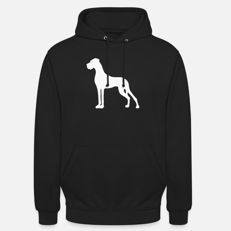 Petite Great Dane dans l'état - Sweat-shirt à capuche unisexe - noir
