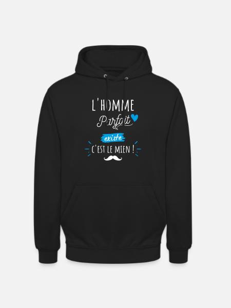 homme parfait cadeau saint valentin homme - Sweat-shirt à capuche unisexe - noir
