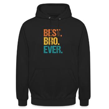 Bruder Geschwister Brüder Spruch Einzelkind - Unisex Hoodie - Schwarz - Vorne - Alina (178cm) & Michal (187cm)