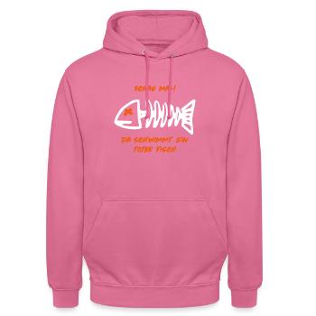 Toter Fisch - Unisex Hoodie - Pink - Vorne - Alina (178cm) & Michal (187cm)