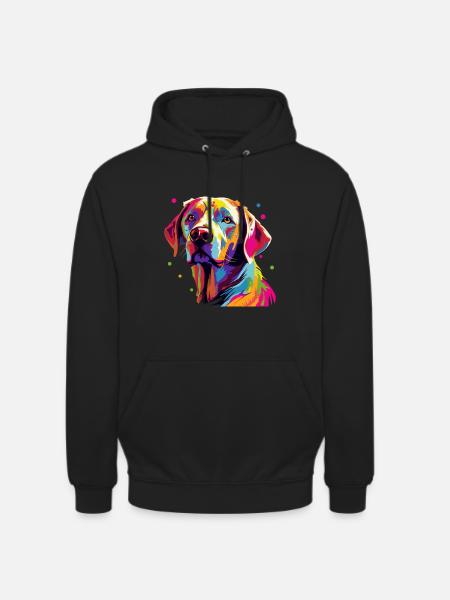 Labrador Hund Bunt - Unisex Hoodie - Schwarz