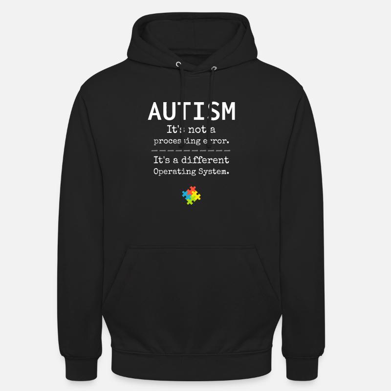 Sensibilisation à l’autisme: c’est un système d’exploitation différent Sweat-shirt à capuche unisexe
