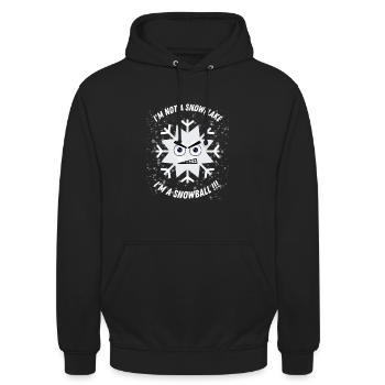 Un t-shirt amusant pour l’hiver - Sweat-shirt à capuche unisexe - noir - Devant - Alina (178cm) & Michal (187cm)