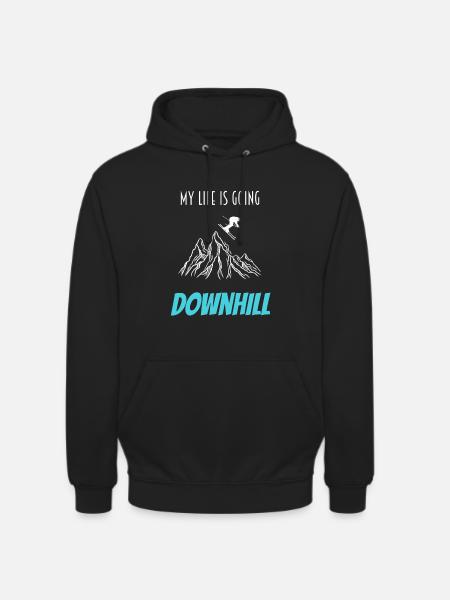 skiing - Unisex Hoodie - black