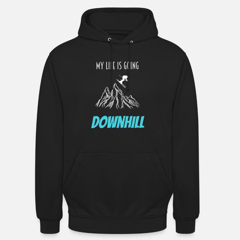 ski - Sweat-shirt à capuche unisexe - noir
