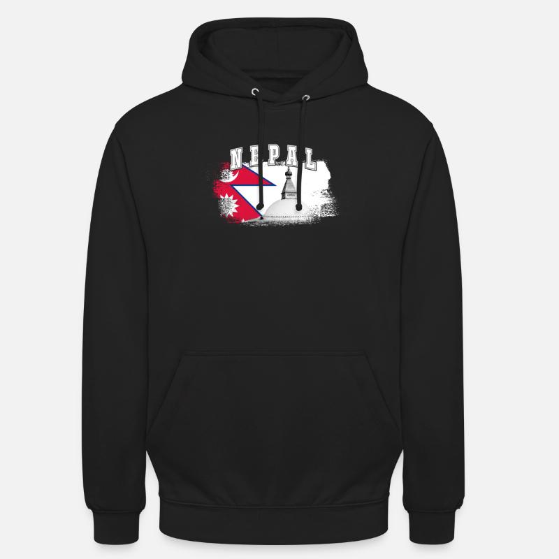 Népal Drapeau de Katmandou Asie - Sweat-shirt à capuche unisexe - noir