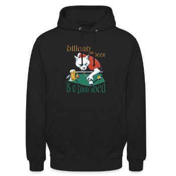 Billard and Beer is a good idea, Billard Spruch - Unisex Hoodie - Schwarz - Vorne - Alina (178cm) & Michal (187cm)