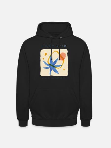Citation Star - Sweat-shirt à capuche unisexe - noir