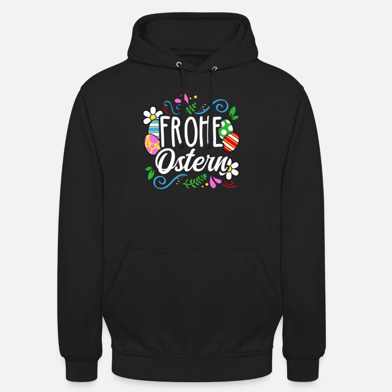 Joyeuses Pâques - Sweat-shirt à capuche unisexe - noir