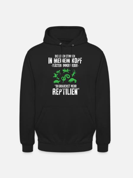 Reptilien/Haustiere/Stimmen/Reptil/Schlangen/Echse - Unisex Hoodie - Schwarz