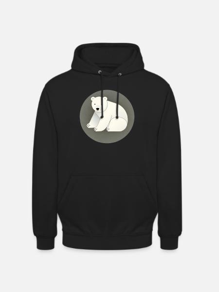 Cute polar bear - Unisex Hoodie - black