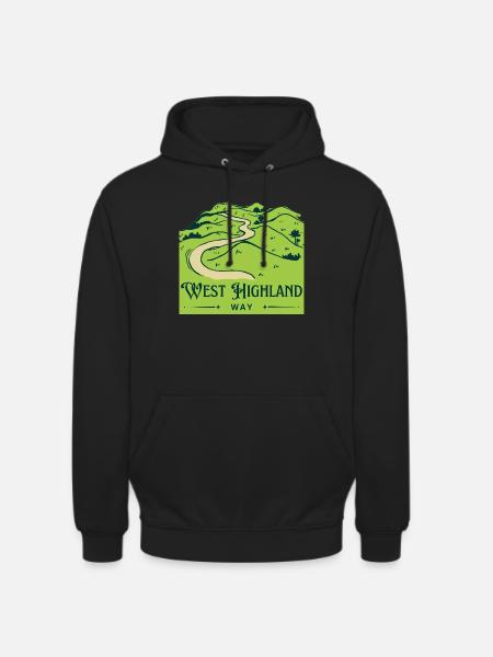 West Highland Way, Szkocja, Highlands, Turystyka piesza - Bluza z kapturem typu unisex - czarny