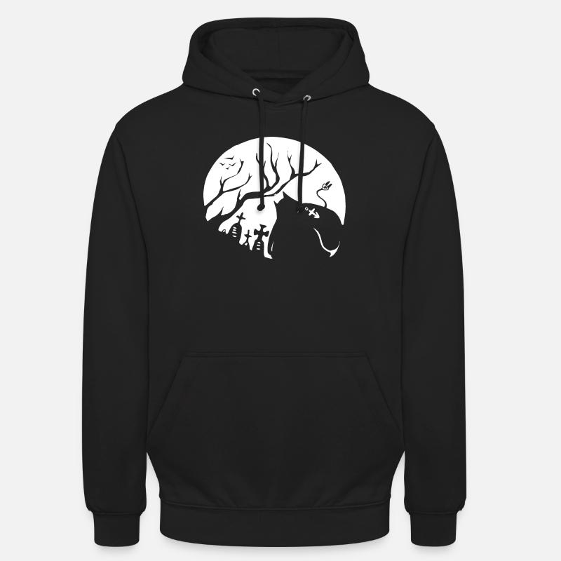 Silhouette d’animal nocturne - Sweat-shirt à capuche unisexe - noir
