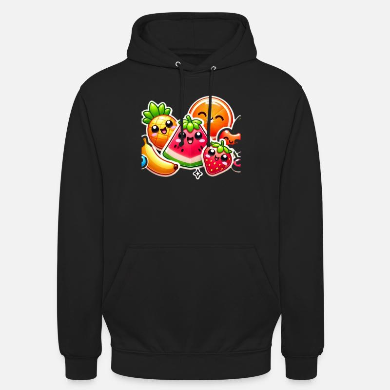 Farbenfroher Obstparty-Stil - Unisex Hoodie - Schwarz
