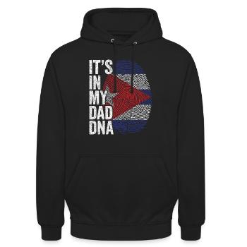 Cuba Flag Cuban Dad Footprint - Unisex Hoodie - black - Front - Alina (178cm) & Michal (187cm)