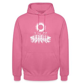 Cosmic Silhouette Familienkreis - Unisex Hoodie - Pink - Vorne - Alina (178cm) & Michal (187cm)