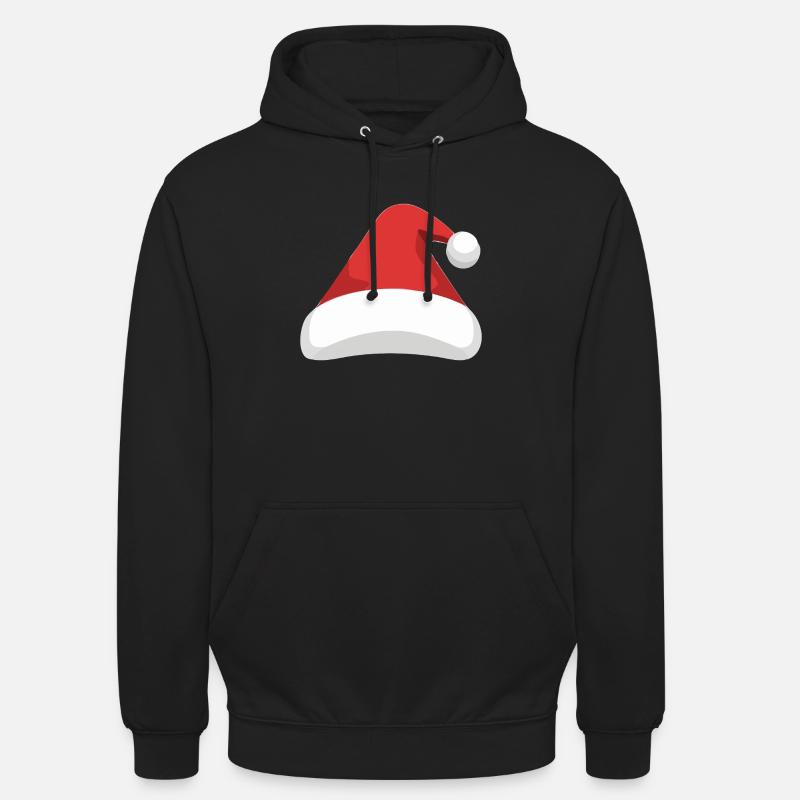 Elfenhut, Weihnachtsmannhut, Hut - Unisex Hoodie - Schwarz