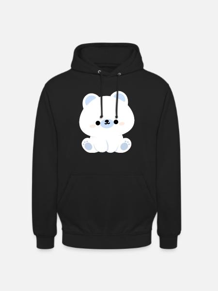 Cute Polar Bear - Unisex Hoodie - black