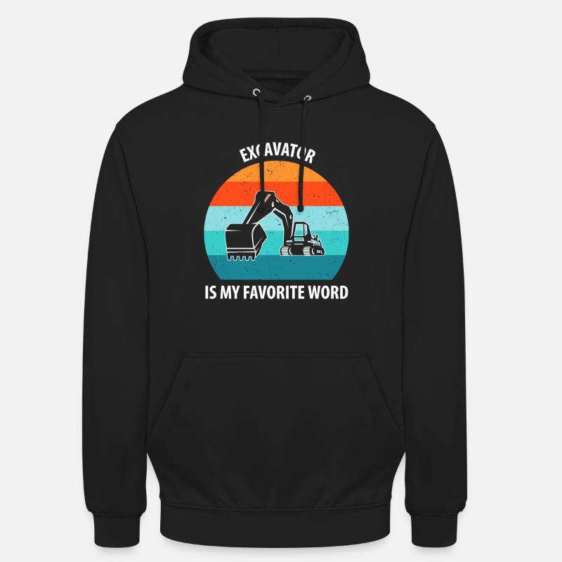 Bagger Baggerfahrer Baggerwagen - Unisex Hoodie - Schwarz