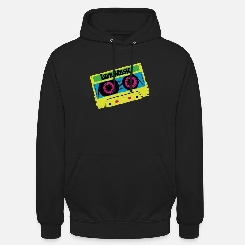 Love Music - Kassette - Luvtröja unisex - svart