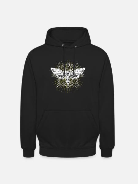 Moth Moth Moth Moon Phases Gothic Gift Idea - Unisex Hoodie - black