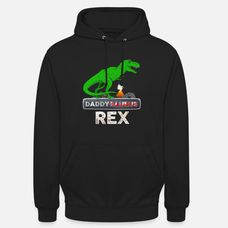 Daddy Dinosaur Daddysaurus Rex - Unisex Hoodie - black