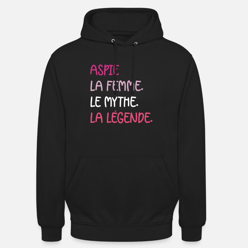 Aspie - Sweat-shirt à capuche unisexe - noir