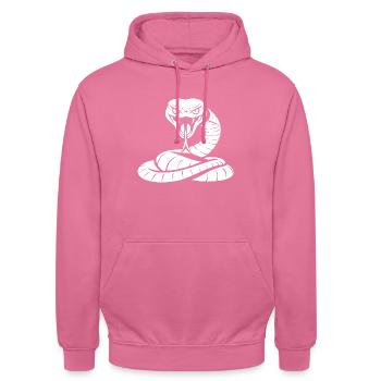 cobra - Sweat-shirt à capuche unisexe - rose - Devant - Alina (178cm) & Michal (187cm)