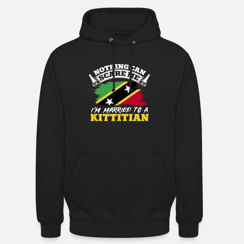 Drapeau de Saint-Kitts-et-Nevis - Sweat-shirt à capuche unisexe - noir
