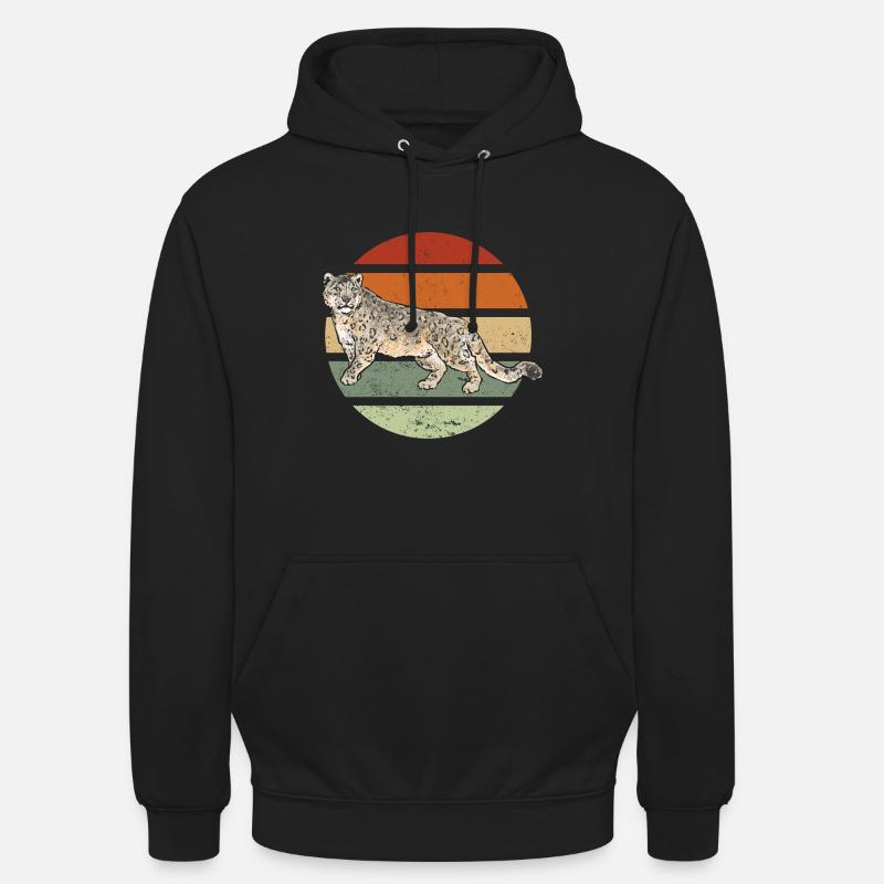 Schneeleopard - Unisex Hoodie - Schwarz