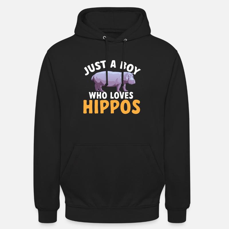 Flusspferd Nilpferd - Unisex Hoodie - Schwarz