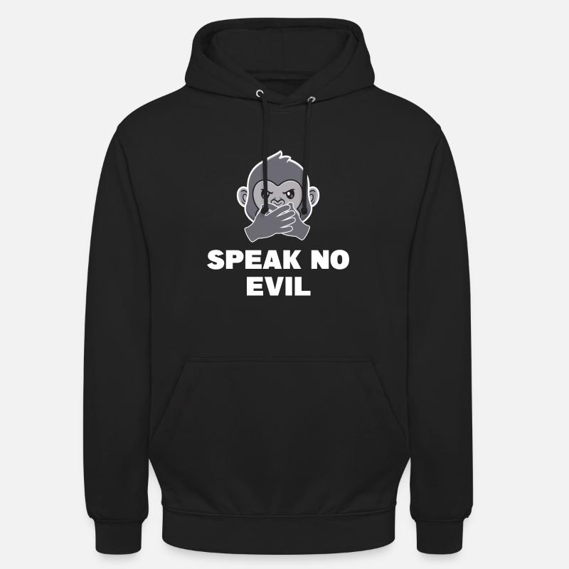 Ne parlez pas de triplés maléfiques cadeau partenaire look - Sweat-shirt à capuche unisexe - noir