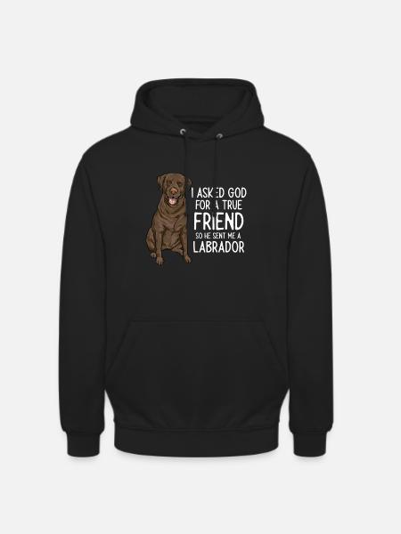 Chocolate Labrador Retriever Dog - Unisex Hoodie - black