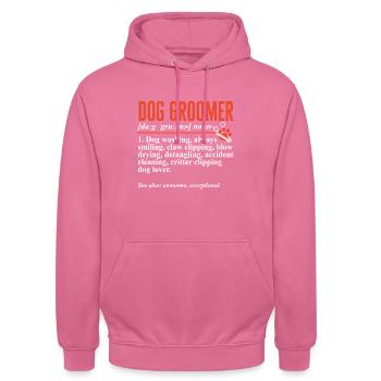 Dog Salon Dogs Hairdresser - Unisex Hoodie - pink - Front - Alina (178cm) & Michal (187cm)