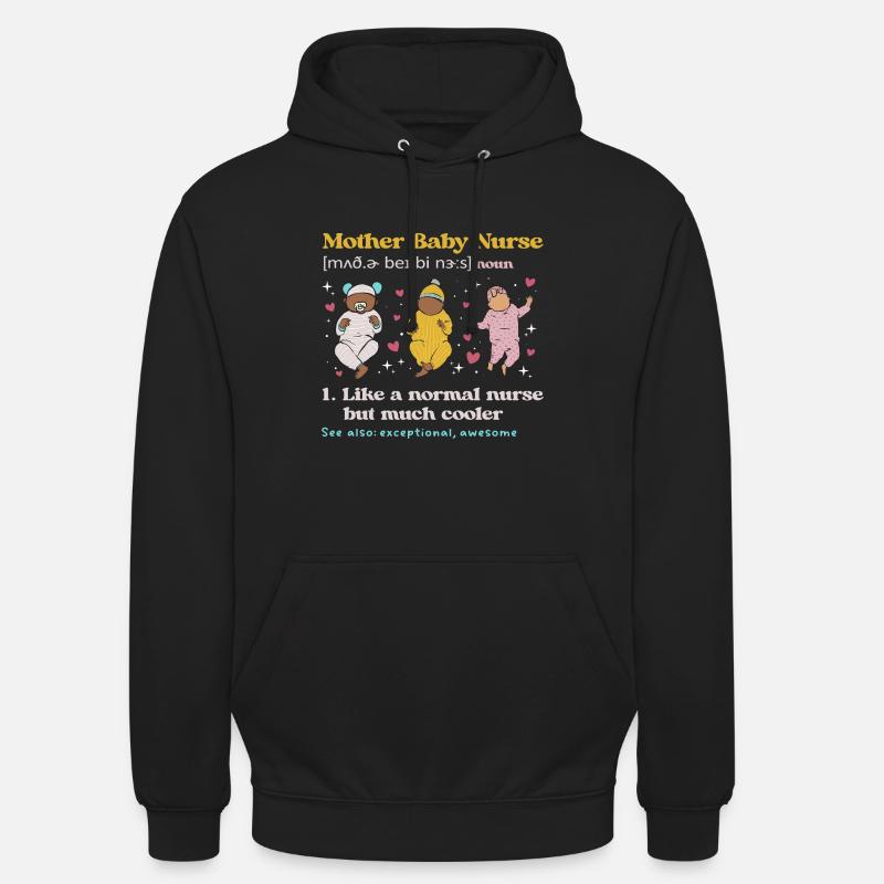 Infirmière Bébé Maternité Infirmière - Sweat-shirt à capuche unisexe - noir